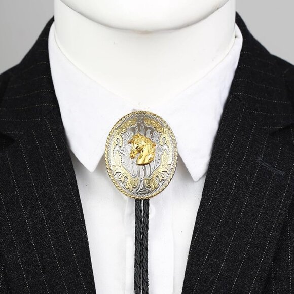 Western Bolo Tie Hat Necklace Men's Accessory - Picture 1 of 6